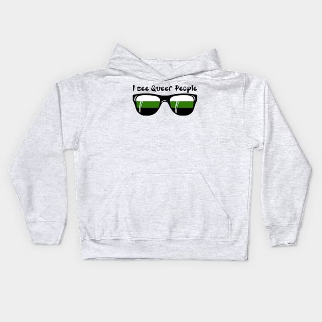 Neutrois Sunglasses - Queer People Kids Hoodie by Blood Moon Design